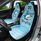 Sharks Rugby Custom Car Seat Cover With Polynesian Style