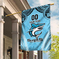 Sharks Rugby Custom Garden Flag With Polynesian Style