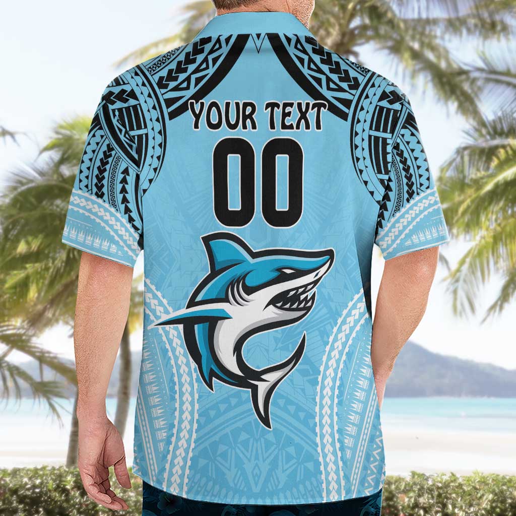 Sharks Rugby Custom Hawaiian Shirt With Polynesian Style