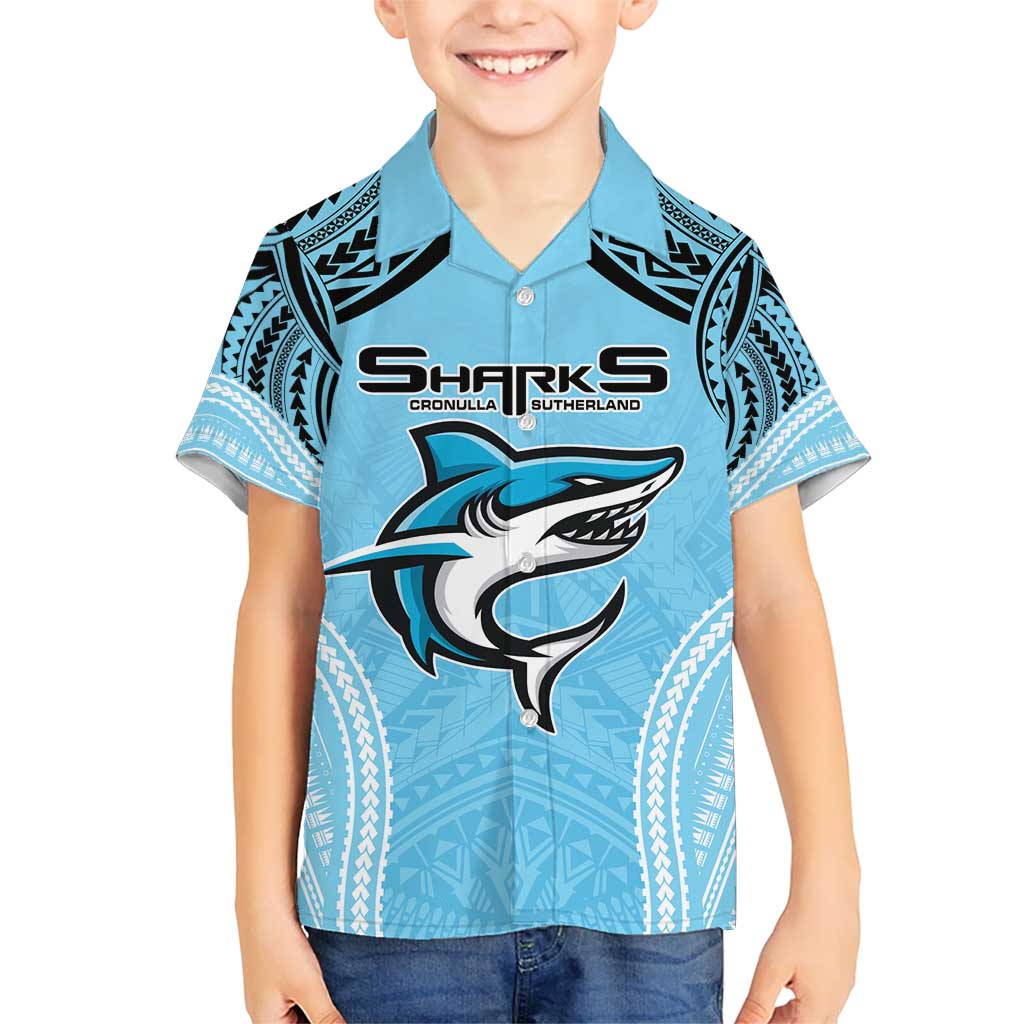 Sharks Rugby Custom Hawaiian Shirt With Polynesian Style