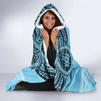 Sharks Rugby Custom Hooded Blanket With Polynesian Style