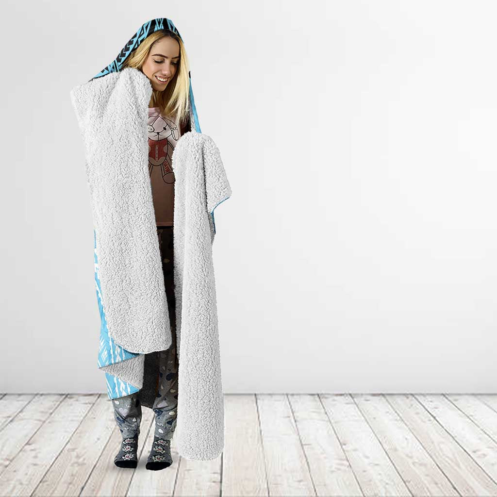 Sharks Rugby Custom Hooded Blanket With Polynesian Style