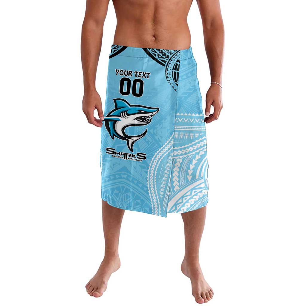 Sharks Rugby Custom Lavalava With Polynesian Style