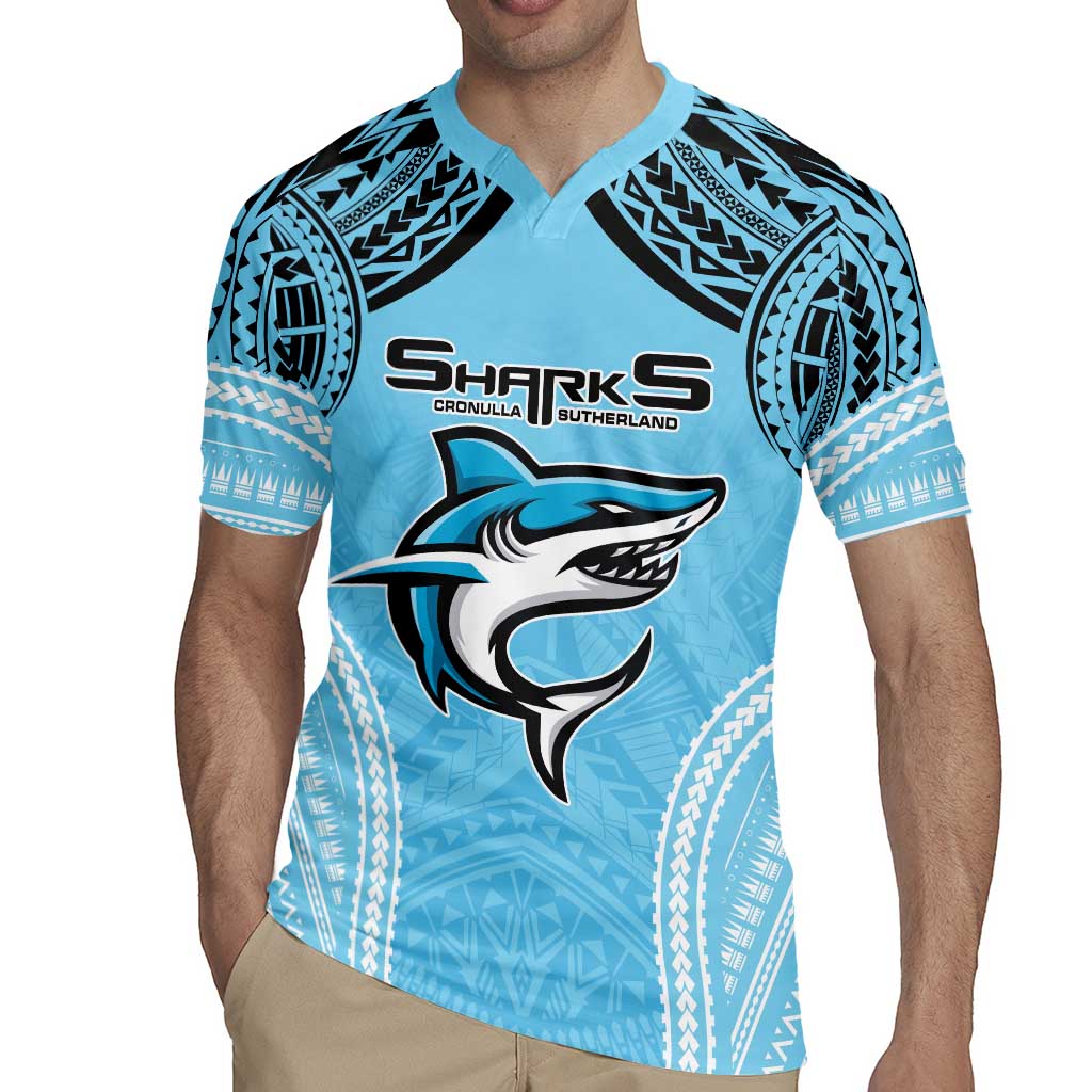 Sharks Rugby Custom Rugby Jersey With Polynesian Style