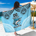 Sharks Rugby Custom Sarong With Polynesian Style