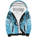 Sharks Rugby Custom Sherpa Hoodie With Polynesian Style
