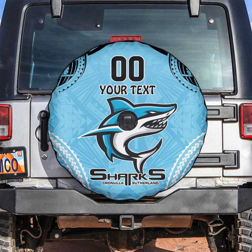 Sharks Rugby Custom Spare Tire Cover With Polynesian Style
