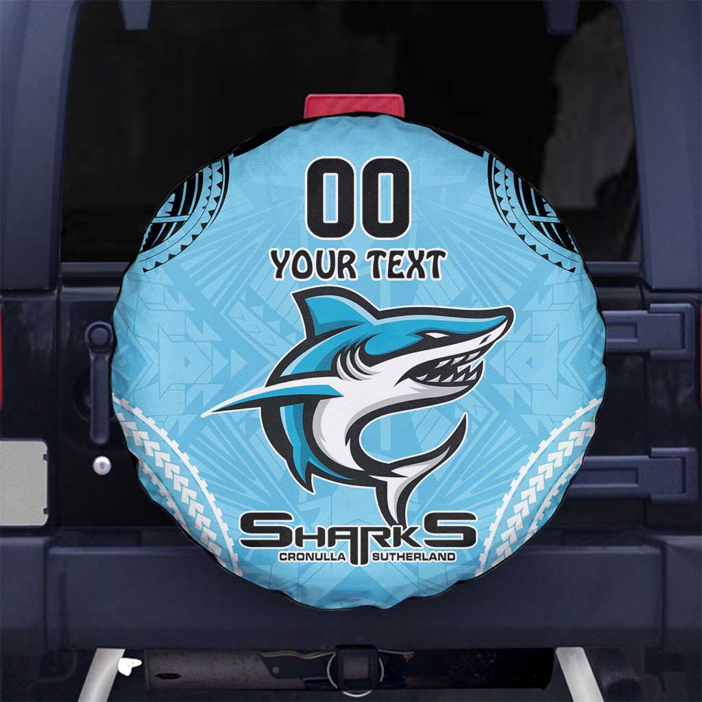 Sharks Rugby Custom Spare Tire Cover With Polynesian Style