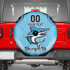 Sharks Rugby Custom Spare Tire Cover With Polynesian Style