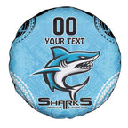 Sharks Rugby Custom Spare Tire Cover With Polynesian Style