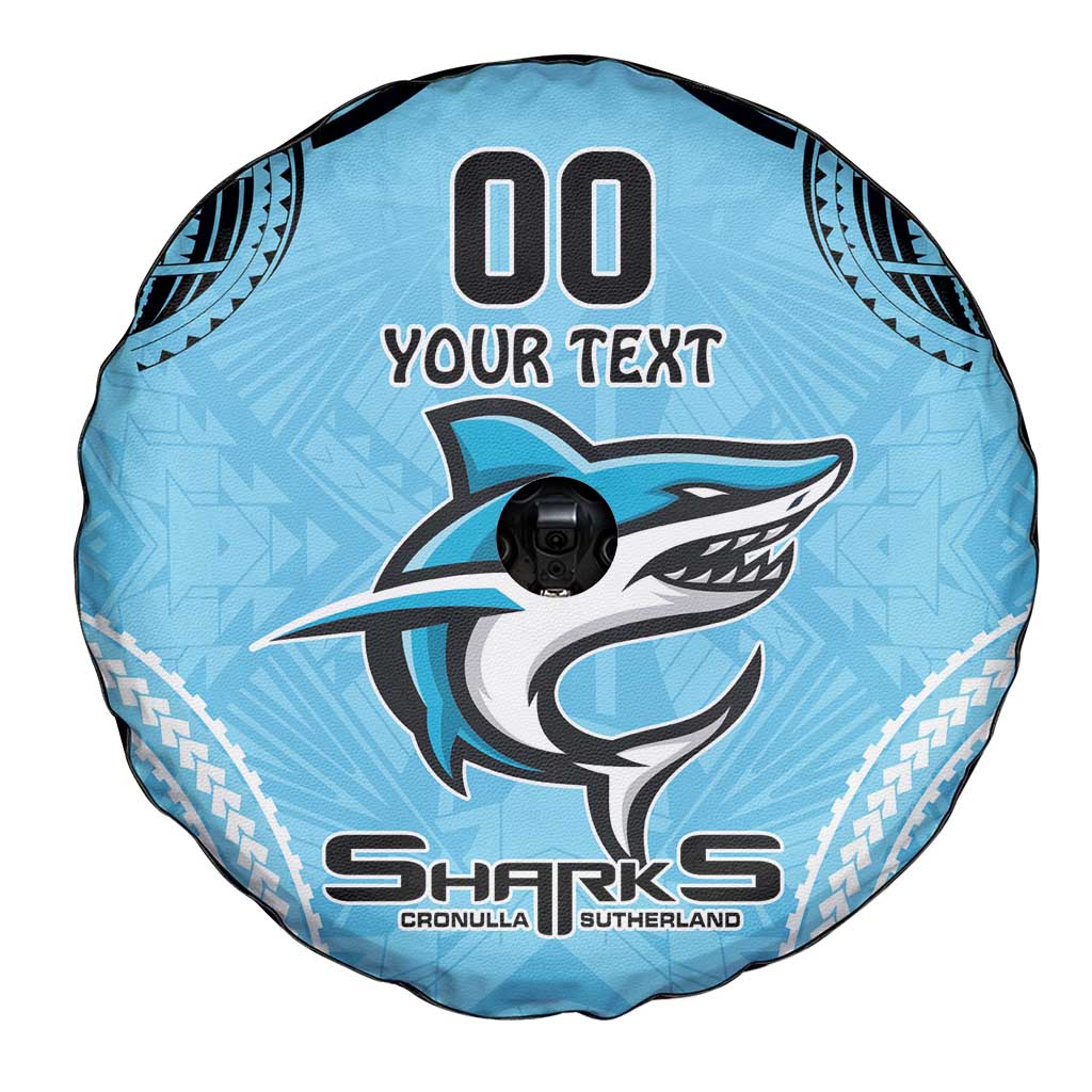 Sharks Rugby Custom Spare Tire Cover With Polynesian Style