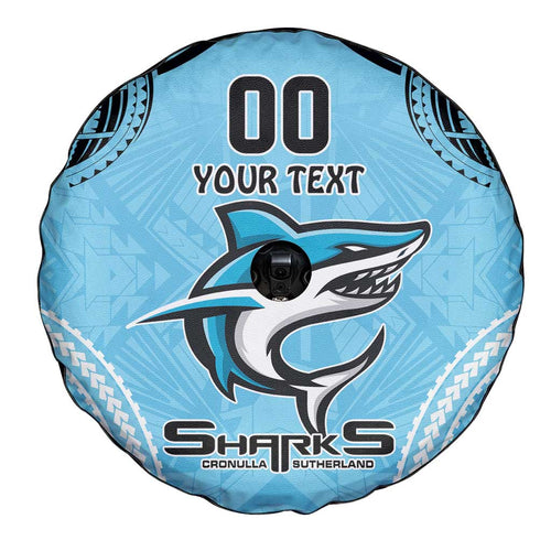 Sharks Rugby Custom Spare Tire Cover With Polynesian Style