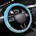 Sharks Rugby Steering Wheel Cover With Polynesian Style