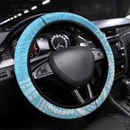 Sharks Rugby Steering Wheel Cover With Polynesian Style