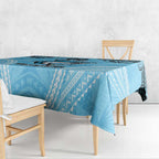 Sharks Rugby Custom Tablecloth With Polynesian Style