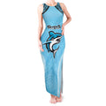 Sharks Rugby Custom Tank Maxi Dress With Polynesian Style