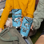Sharks Rugby Custom Tumbler Cup With Polynesian Style