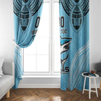 Sharks Rugby Custom Window Curtain With Polynesian Style