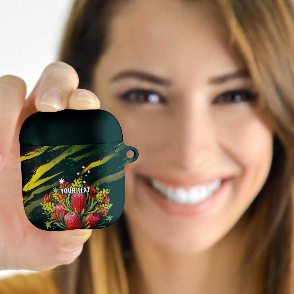 Australian Native Flower Personalised AirPods Case Banksia Nature’s Wild Flame - Aussie Hoodie