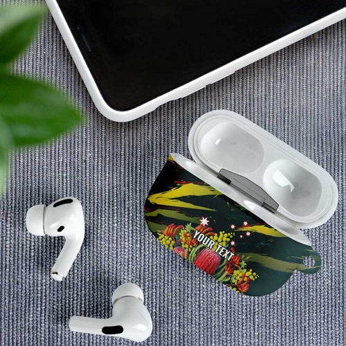 Australian Native Flower Personalised AirPods Case Banksia Nature’s Wild Flame - Aussie Hoodie