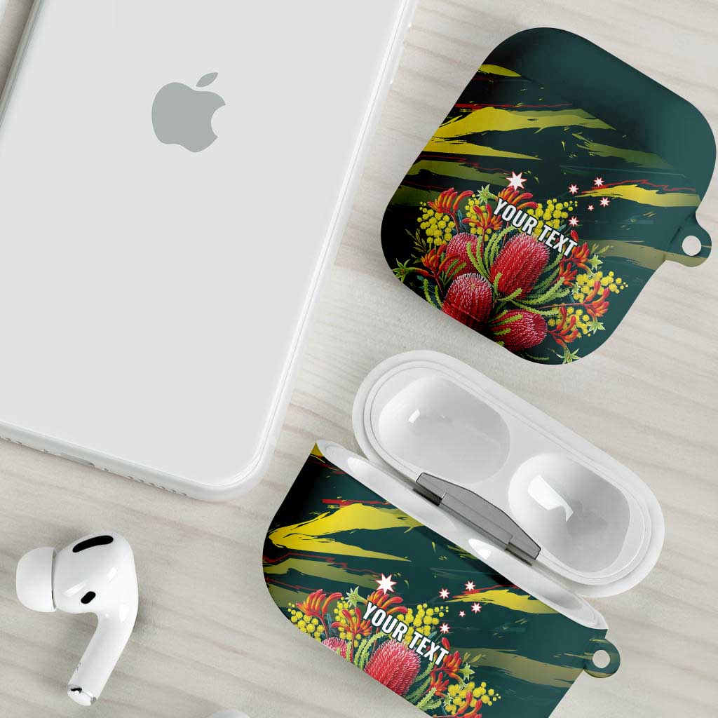 Australian Native Flower Personalised AirPods Case Banksia Nature’s Wild Flame - Aussie Hoodie