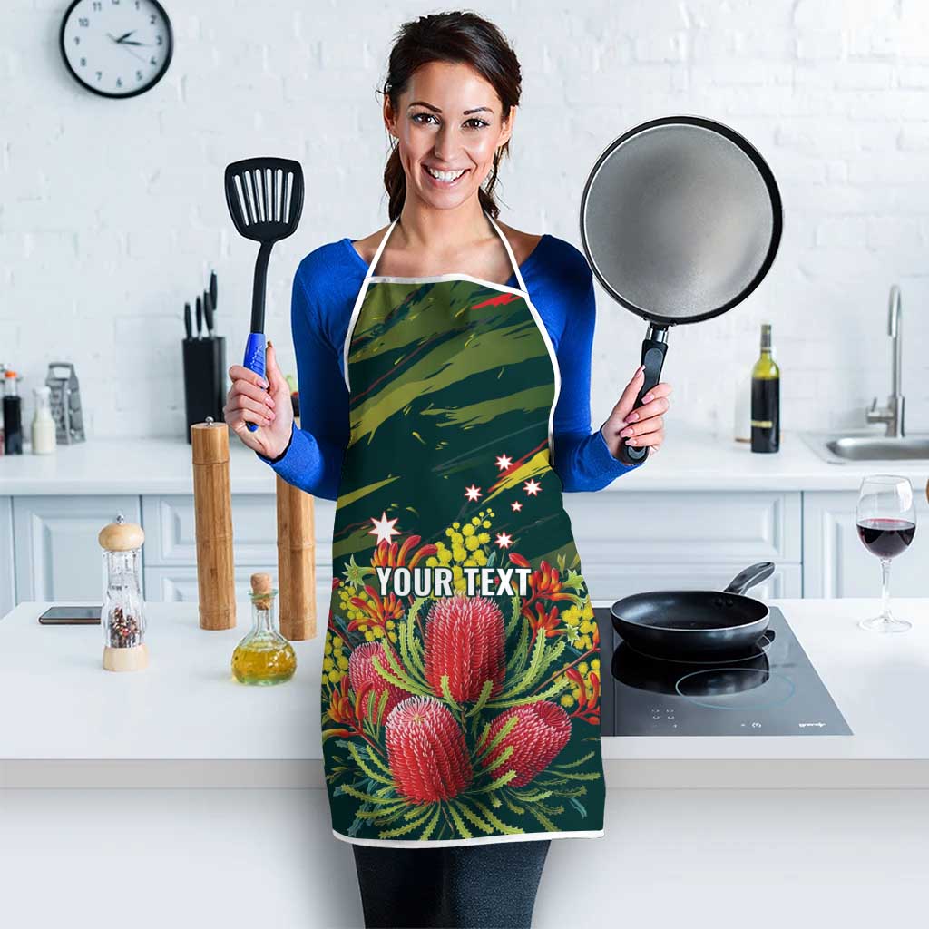 Australian Native Flower Personalised Apron Banksia Nature’s Wild Flame - Aussie Hoodie