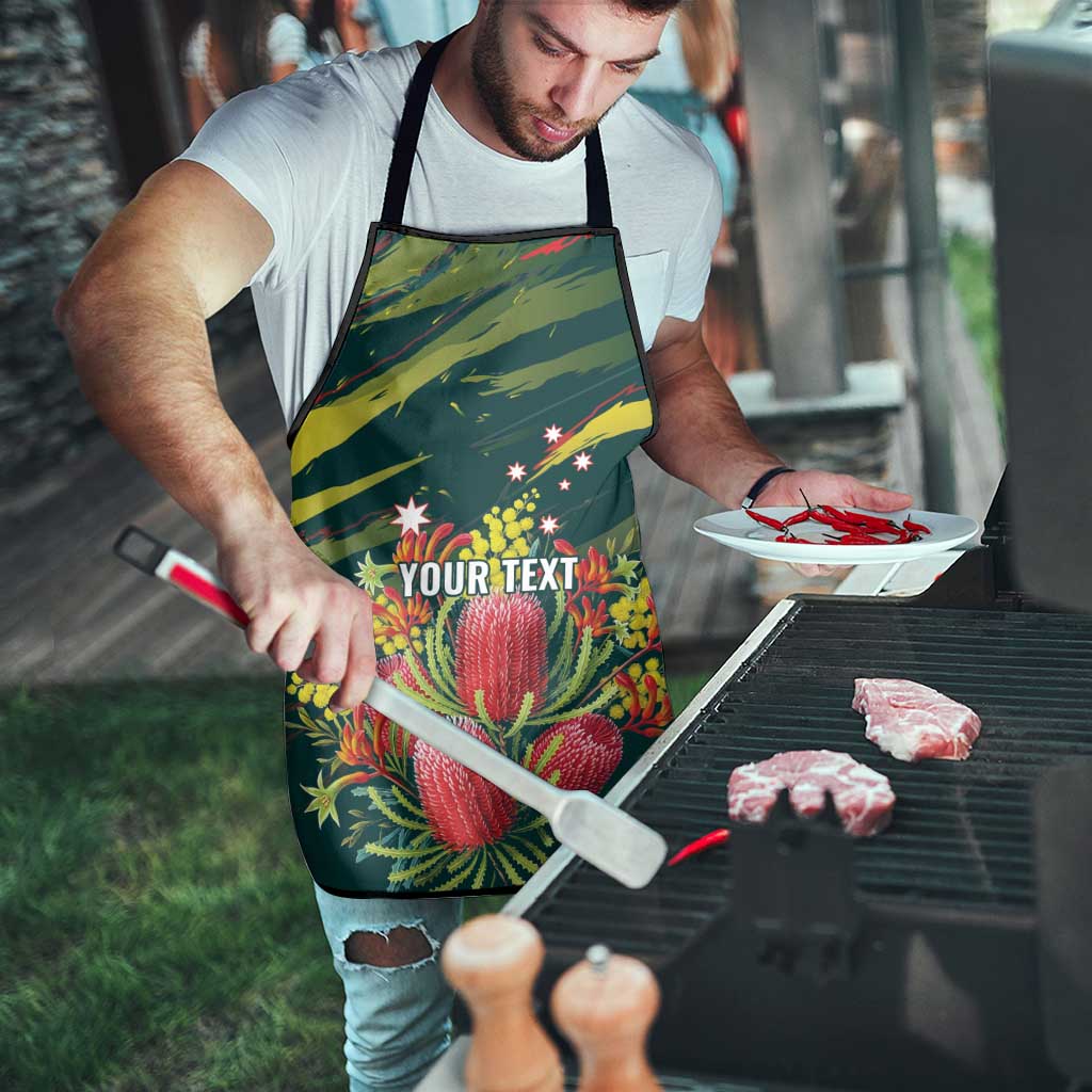 Australian Native Flower Personalised Apron Banksia Nature’s Wild Flame - Aussie Hoodie
