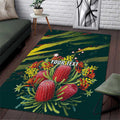 Australian Native Flower Personalised Area Rug Banksia Nature’s Wild Flame - Aussie Hoodie