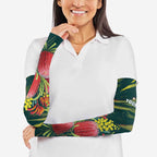 Australian Native Flower Personalised Arm Sleeves Banksia Nature’s Wild Flame - Aussie Hoodie