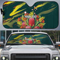 Australian Native Flower Personalised Auto Sun Shade Banksia Nature’s Wild Flame - Aussie Hoodie