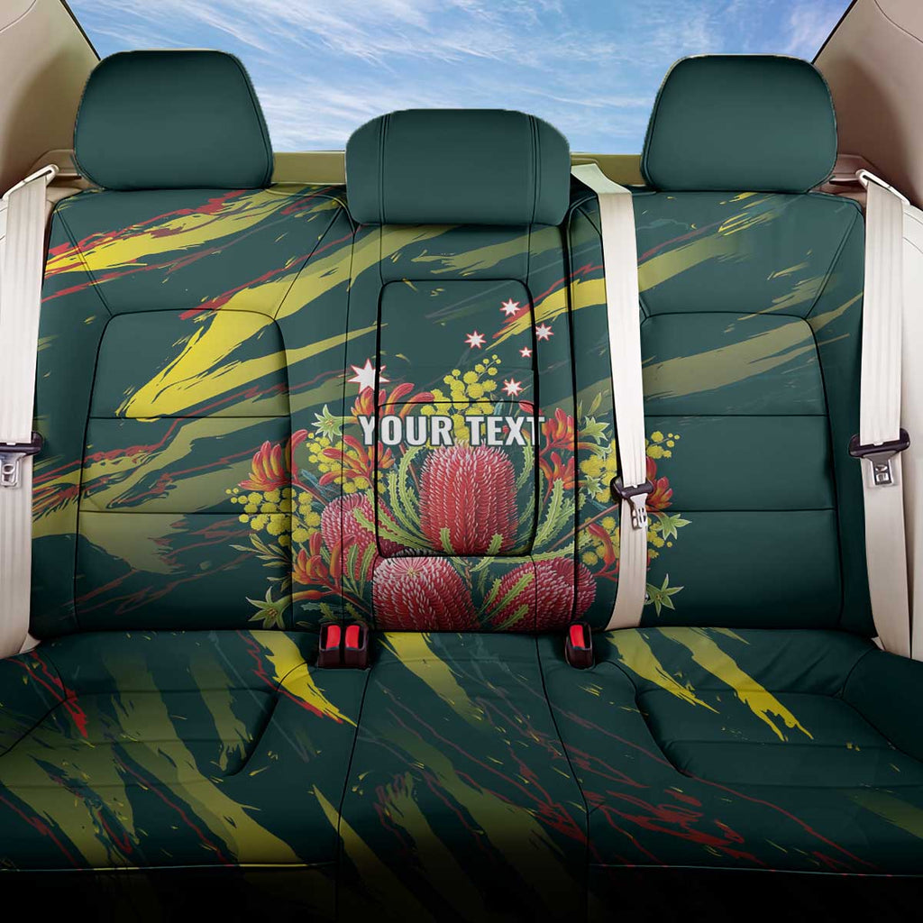 Australian Native Flower Personalised Back Car Seat Cover Banksia Nature’s Wild Flame - Aussie Hoodie