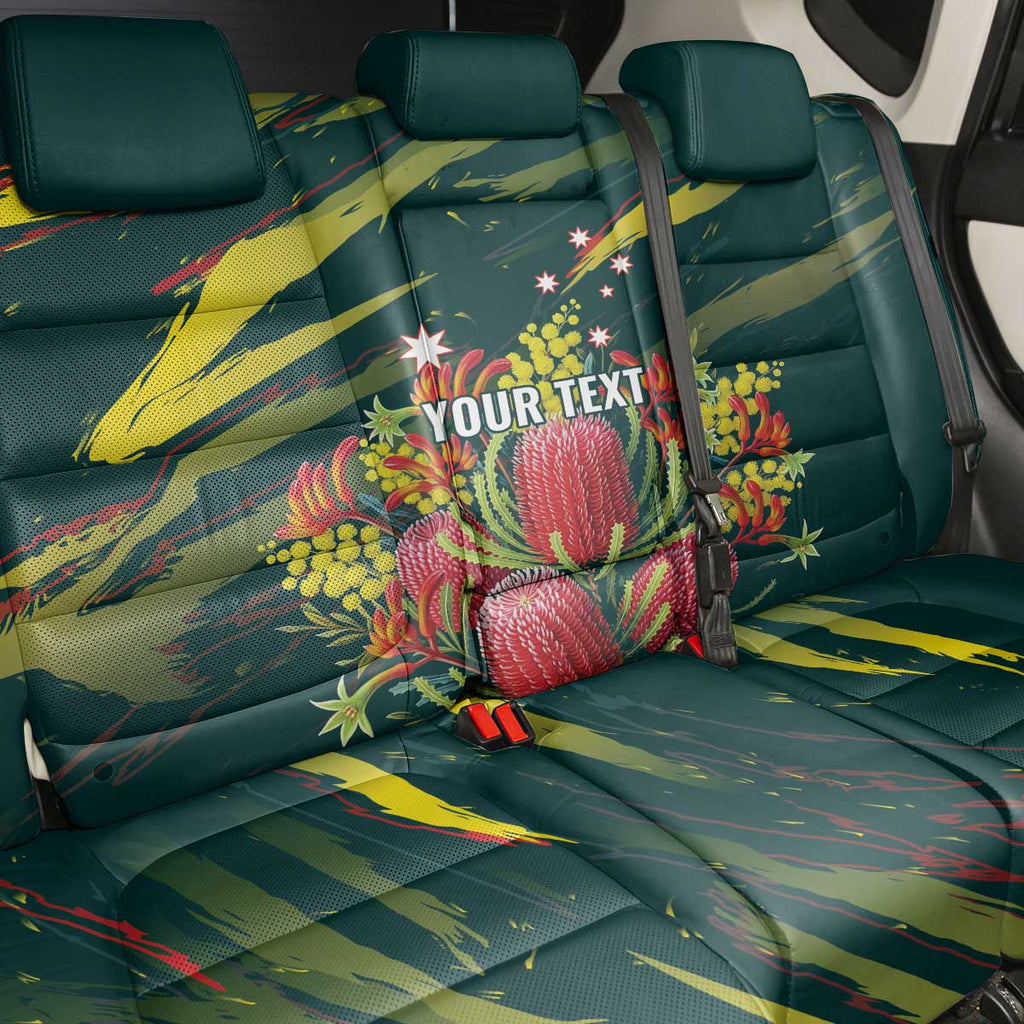Australian Native Flower Personalised Back Car Seat Cover Banksia Nature’s Wild Flame - Aussie Hoodie