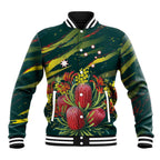 Australian Native Flower Personalised Baseball Jacket Banksia Nature’s Wild Flame - Aussie Hoodie