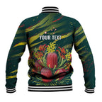 Australian Native Flower Personalised Baseball Jacket Banksia Nature’s Wild Flame - Aussie Hoodie