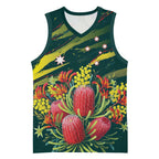 Australian Native Flower Personalised Basketball Jersey Banksia Nature’s Wild Flame - Aussie Hoodie