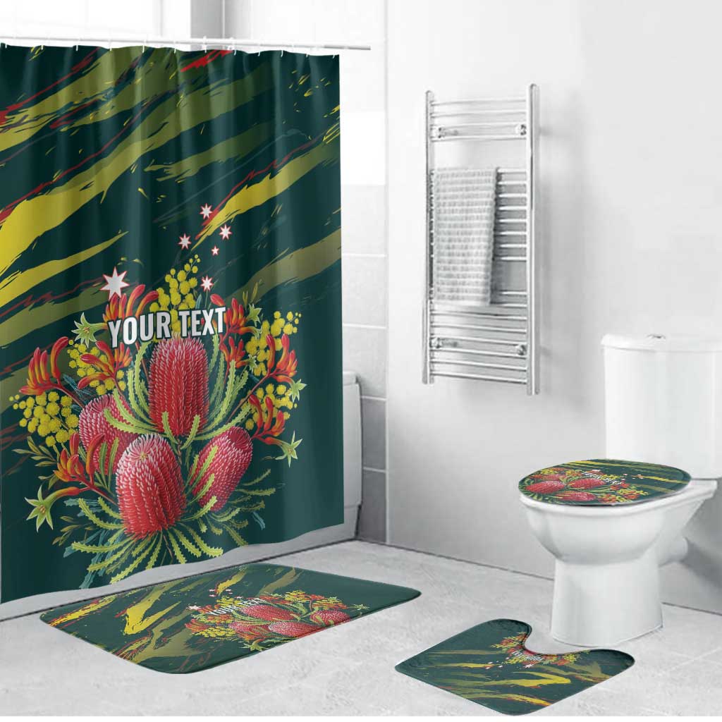 Australian Native Flower Personalised Bathroom Set Banksia Nature’s Wild Flame - Aussie Hoodie
