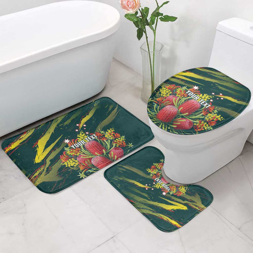 Australian Native Flower Personalised Bathroom Set Banksia Nature’s Wild Flame - Aussie Hoodie