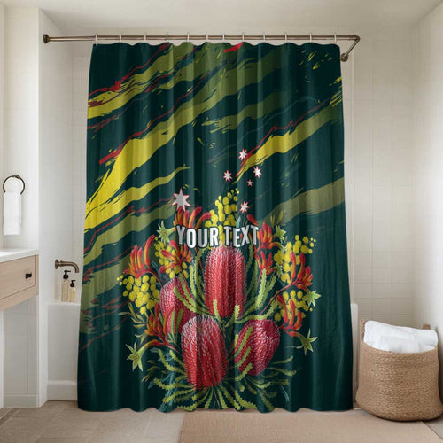 Australian Native Flower Personalised Bathroom Set Banksia Nature’s Wild Flame - Aussie Hoodie