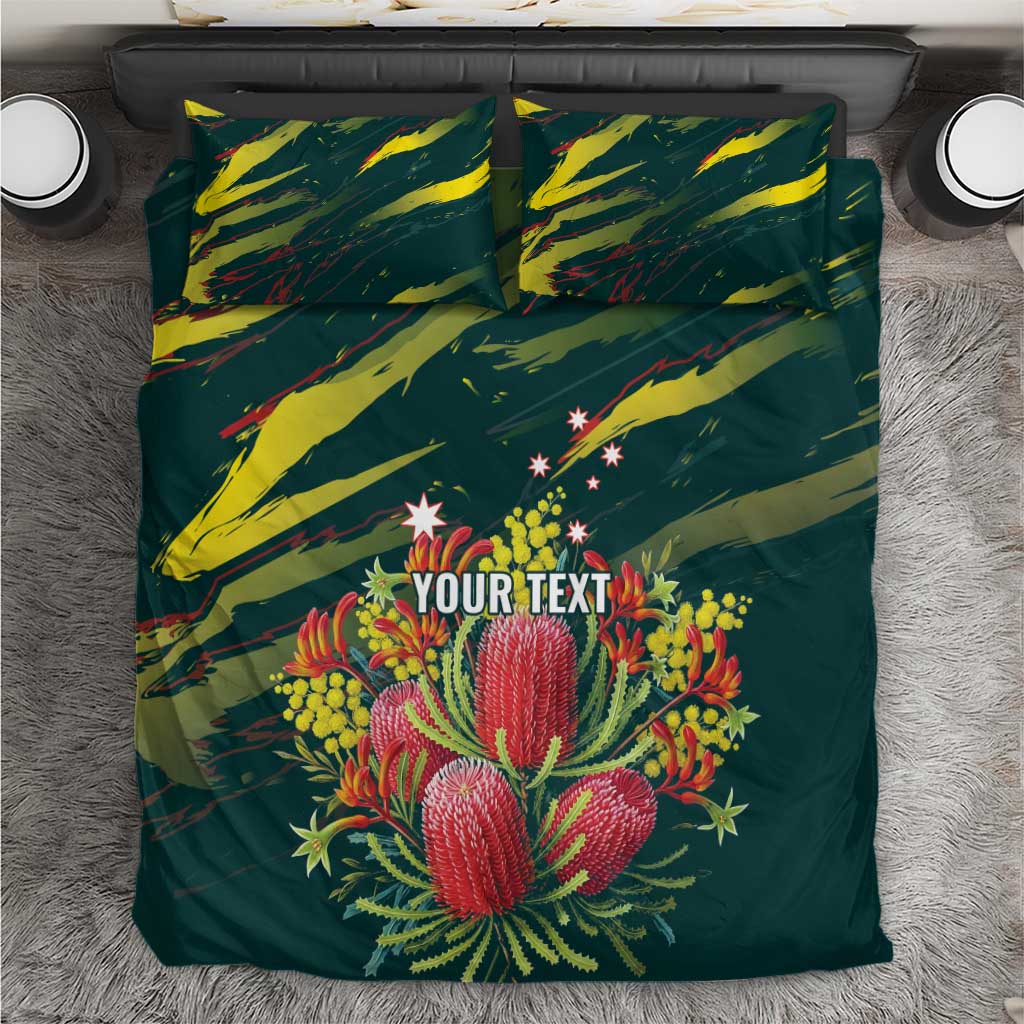 Australian Native Flower Personalised Bedding Set Banksia Nature’s Wild Flame - Aussie Hoodie