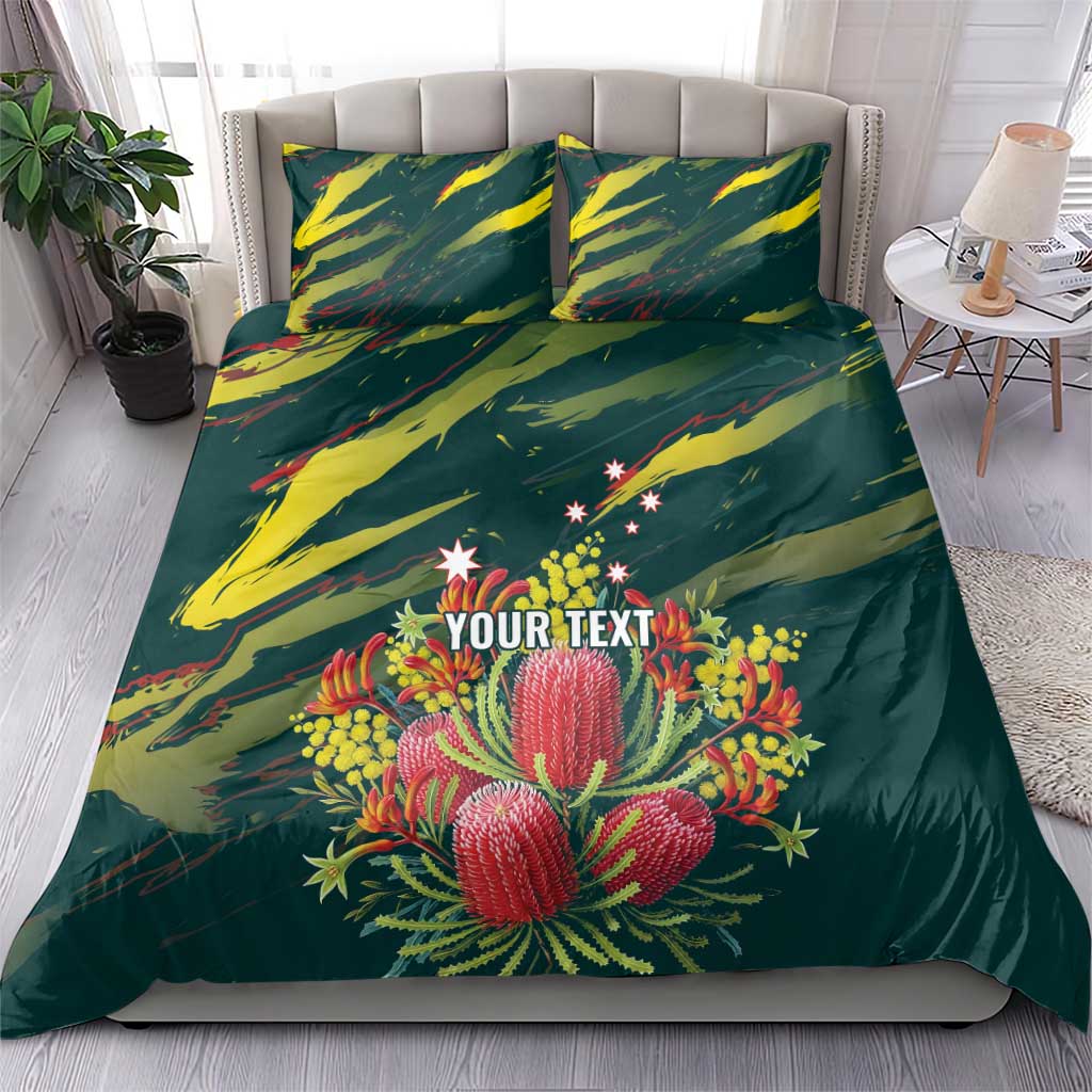 Australian Native Flower Personalised Bedding Set Banksia Nature’s Wild Flame - Aussie Hoodie