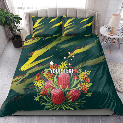 Australian Native Flower Personalised Bedding Set Banksia Nature’s Wild Flame - Aussie Hoodie