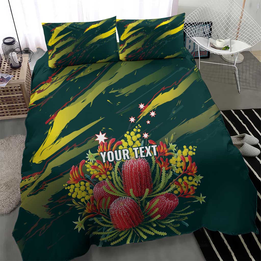 Australian Native Flower Personalised Bedding Set Banksia Nature’s Wild Flame - Aussie Hoodie