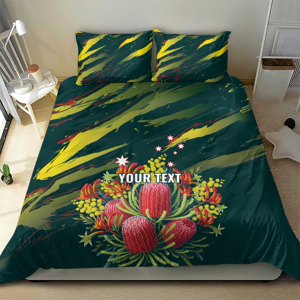 Australian Native Flower Personalised Bedding Set Banksia Nature’s Wild Flame - Aussie Hoodie