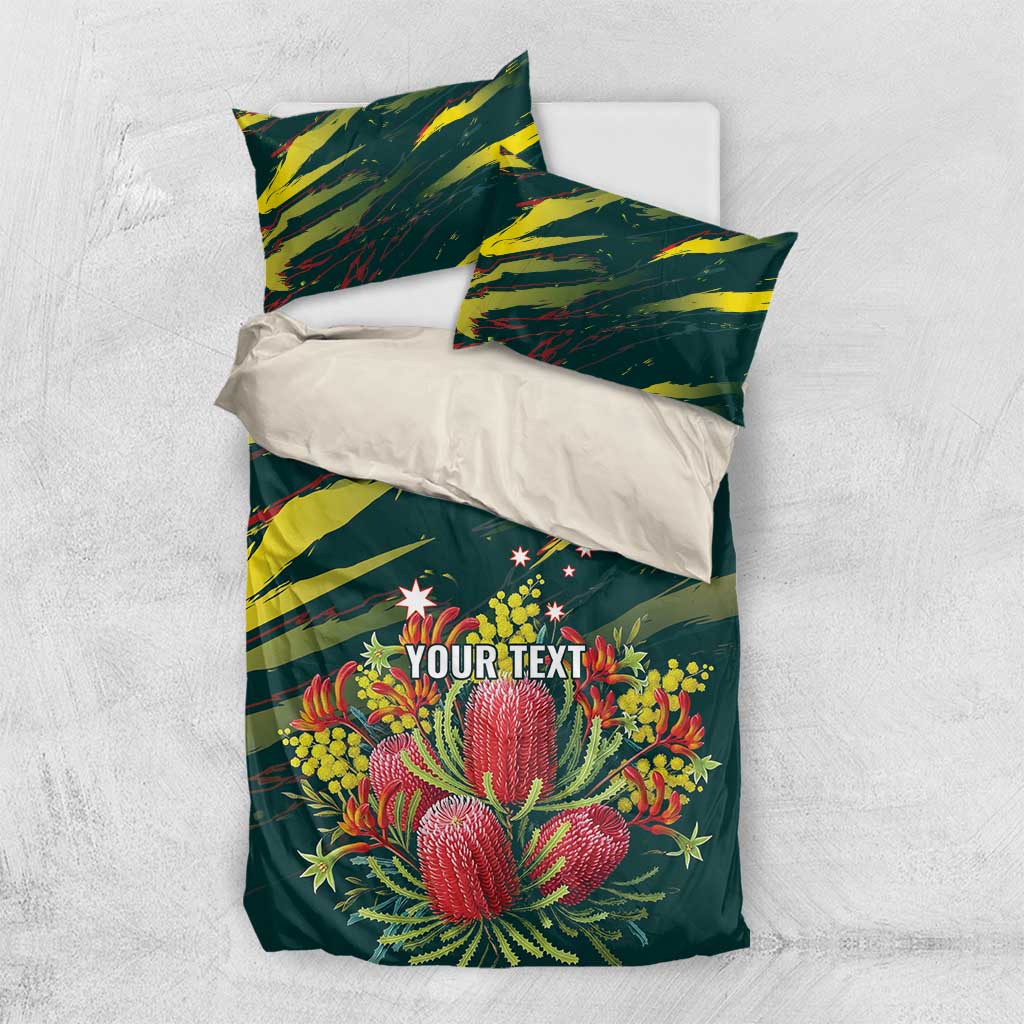 Australian Native Flower Personalised Bedding Set Banksia Nature’s Wild Flame - Aussie Hoodie