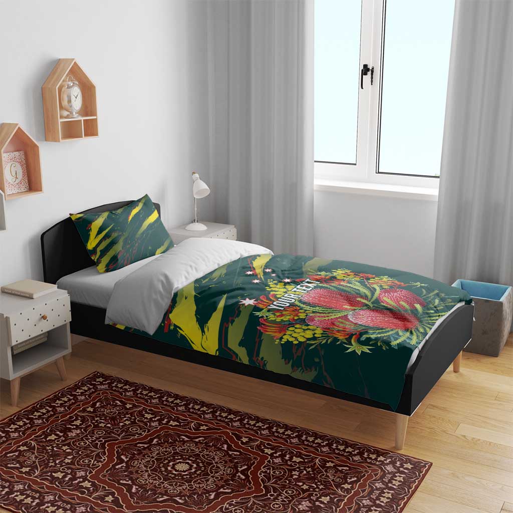 Australian Native Flower Personalised Bedding Set Banksia Nature’s Wild Flame - Aussie Hoodie