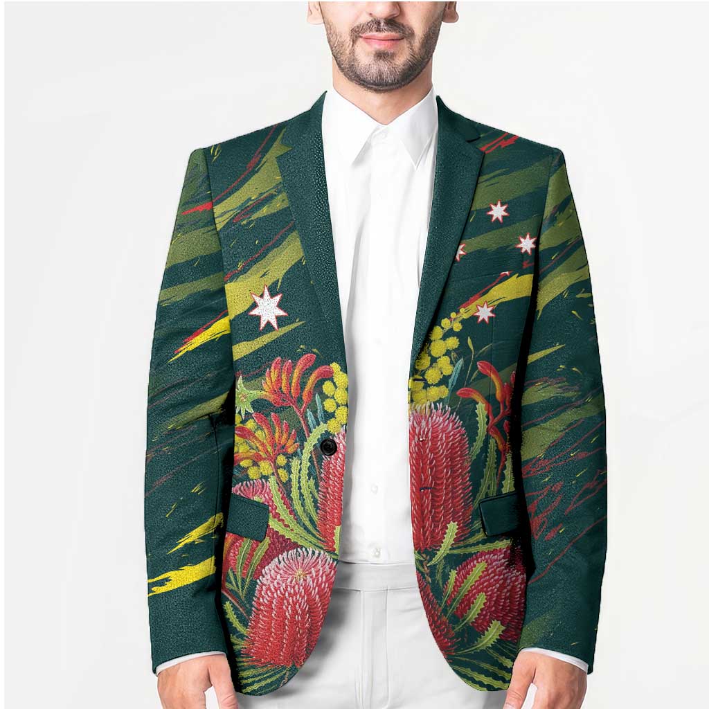 Australian Native Flower Personalised Blazer Banksia Nature’s Wild Flame - Aussie Hoodie