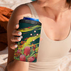 Australian Native Flower Personalised 4 in 1 Can Cooler Tumbler Banksia Nature’s Wild Flame - Aussie Hoodie