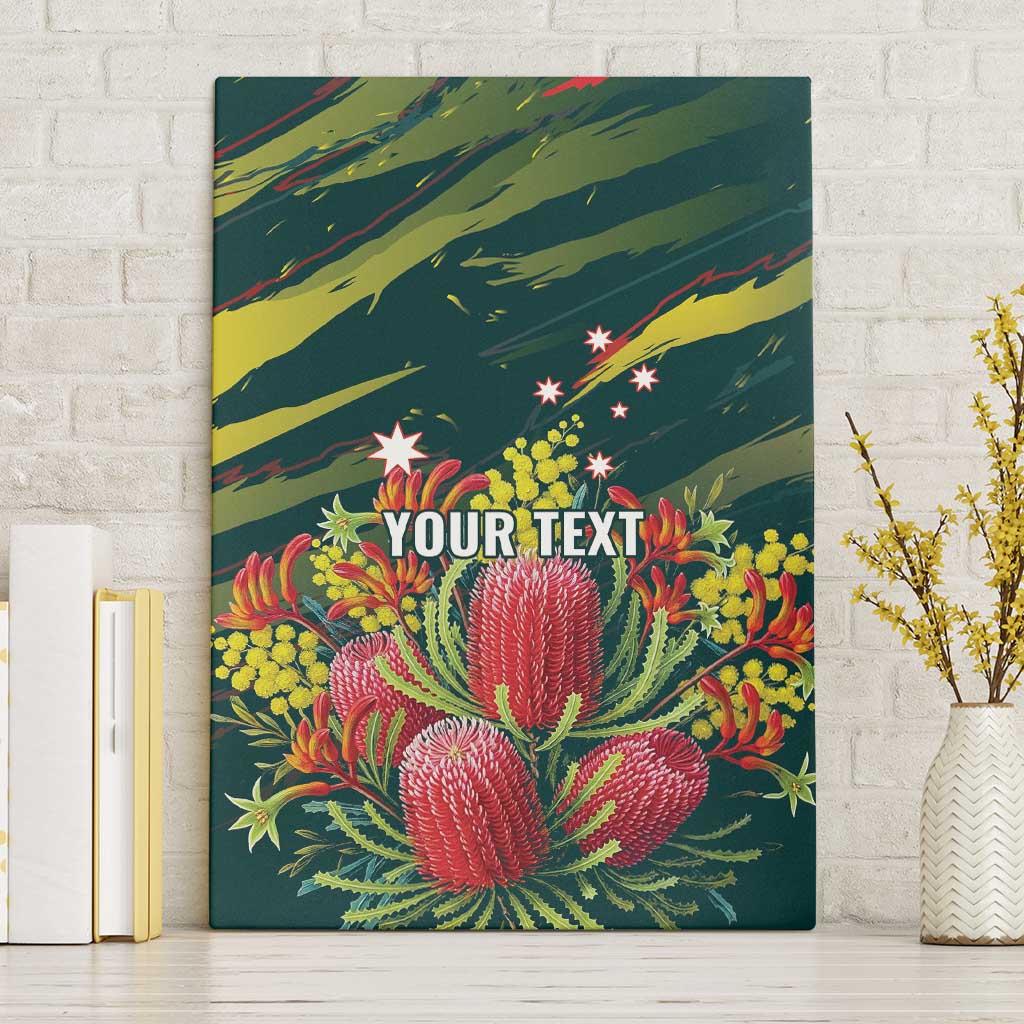 Australian Native Flower Personalised Canvas Wall Art Banksia Nature’s Wild Flame - Aussie Hoodie