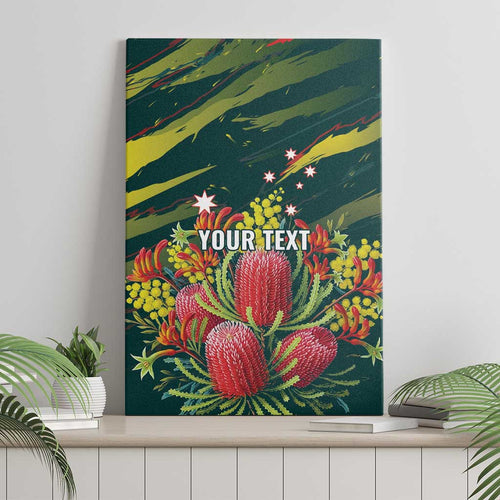 Australian Native Flower Personalised Canvas Wall Art Banksia Nature’s Wild Flame - Aussie Hoodie