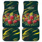 Australian Native Flower Personalised Car Mats Banksia Nature’s Wild Flame - Aussie Hoodie